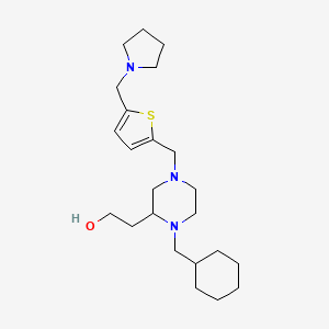 2-(1-(cyclohexylmethyl)-4-{[5-(1-pyrrolidinylmethyl)-2-thienyl]methyl}-2-piperazinyl)ethanol