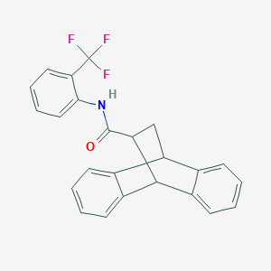 molecular formula C24H18F3NO B4010438 N-[2-(三氟甲基)苯基]四环[6.6.2.0~2,7~.0~9,14~]十六烷-2,4,6,9,11,13-六烯-15-甲酰胺 