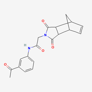 N-(3-acetylphenyl)-2-(3,5-dioxo-4-azatricyclo[5.2.1.0~2,6~]dec-8-en-4-yl)acetamide