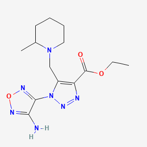 molecular formula C14H21N7O3 B4010477 ethyl 1-(4-amino-1,2,5-oxadiazol-3-yl)-5-[(2-methyl-1-piperidinyl)methyl]-1H-1,2,3-triazole-4-carboxylate 