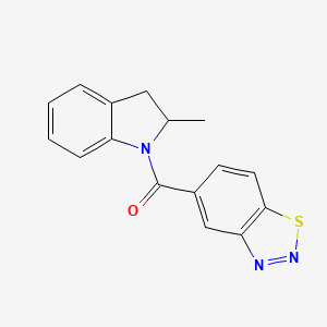 molecular formula C16H13N3OS B4010483 5-[(2-methyl-2,3-dihydro-1H-indol-1-yl)carbonyl]-1,2,3-benzothiadiazole 