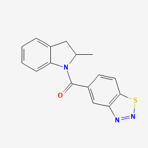 5-[(2-methyl-2,3-dihydro-1H-indol-1-yl)carbonyl]-1,2,3-benzothiadiazole