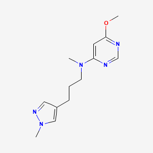 molecular formula C13H19N5O B4010497 6-methoxy-N-methyl-N-[3-(1-methyl-1H-pyrazol-4-yl)propyl]pyrimidin-4-amine 