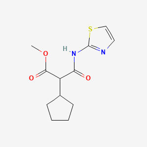 molecular formula C12H16N2O3S B4010508 methyl 2-cyclopentyl-3-oxo-3-(1,3-thiazol-2-ylamino)propanoate 