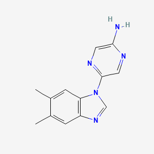 molecular formula C13H13N5 B4010539 5-(5,6-dimethyl-1H-benzimidazol-1-yl)pyrazin-2-amine 