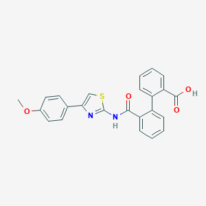 molecular formula C24H18N2O4S B401054 2'-({[4-(4-Methoxyphenyl)-1,3-thiazol-2-yl]amino}carbonyl)[1,1'-biphenyl]-2-carboxylic acid CAS No. 321970-01-8