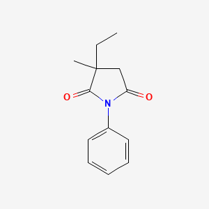 molecular formula C13H15NO2 B4010542 3-ethyl-3-methyl-1-phenyl-2,5-pyrrolidinedione 