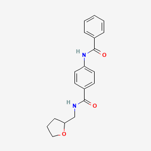 molecular formula C19H20N2O3 B4010555 4-(benzoylamino)-N-(tetrahydro-2-furanylmethyl)benzamide 