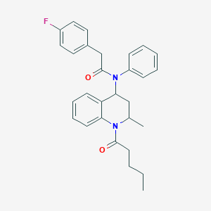 2-(4-fluorophenyl)-N-(2-methyl-1-pentanoyl-3,4-dihydro-2H-quinolin-4-yl)-N-phenylacetamide