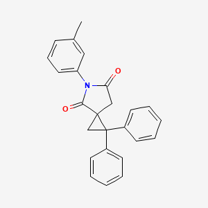 molecular formula C25H21NO2 B4010562 5-(3-methylphenyl)-1,1-diphenyl-5-azaspiro[2.4]heptane-4,6-dione 