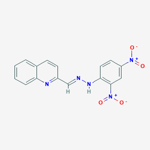 molecular formula C16H11N5O4 B401058 2-Quinolinecarbaldehyde {2,4-dinitrophenyl}hydrazone 