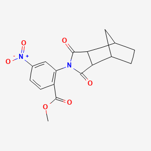 molecular formula C17H16N2O6 B4010582 methyl 2-(3,5-dioxo-4-azatricyclo[5.2.1.0~2,6~]dec-4-yl)-4-nitrobenzoate 