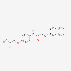 molecular formula C20H17NO5 B4010609 (4-{[(2-naphthyloxy)acetyl]amino}phenoxy)acetic acid 