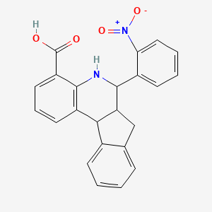 molecular formula C23H18N2O4 B4010614 6-(2-nitrophenyl)-6,6a,7,11b-tetrahydro-5H-indeno[2,1-c]quinoline-4-carboxylic acid 
