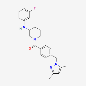 1-{4-[(3,5-dimethyl-1H-pyrazol-1-yl)methyl]benzoyl}-N-(3-fluorophenyl)-3-piperidinamine