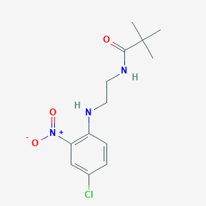 molecular formula C13H18ClN3O3 B4010637 N-{2-[(4-chloro-2-nitrophenyl)amino]ethyl}-2,2-dimethylpropanamide 