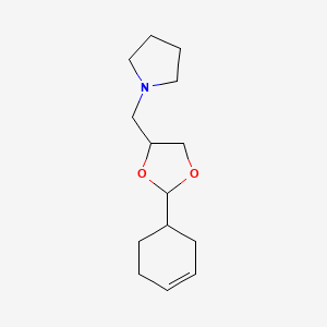 molecular formula C14H23NO2 B4010644 1-{[2-(3-cyclohexen-1-yl)-1,3-dioxolan-4-yl]methyl}pyrrolidine 