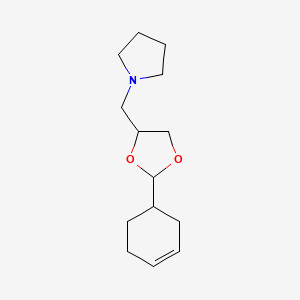 1-{[2-(3-cyclohexen-1-yl)-1,3-dioxolan-4-yl]methyl}pyrrolidine