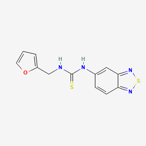 molecular formula C12H10N4OS2 B4010648 N-2,1,3-benzothiadiazol-5-yl-N'-(2-furylmethyl)thiourea 