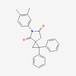 molecular formula C26H23NO2 B4010673 5-(3,4-dimethylphenyl)-1,1-diphenyl-5-azaspiro[2.4]heptane-4,6-dione 