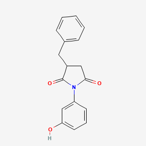 molecular formula C17H15NO3 B4010676 3-benzyl-1-(3-hydroxyphenyl)-2,5-pyrrolidinedione 