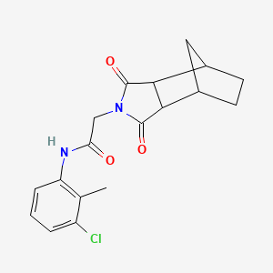 molecular formula C18H19ClN2O3 B4010691 N-(3-chloro-2-methylphenyl)-2-(3,5-dioxo-4-azatricyclo[5.2.1.0~2,6~]dec-4-yl)acetamide 