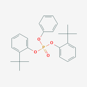molecular formula C20H27O4P B040107 Phosphoric acid, bis[(1,1-dimethylethyl)phenyl] phenyl ester CAS No. 65652-41-7