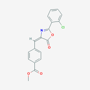 molecular formula C18H12ClNO4 B401070 methyl 4-[(2-(2-chlorophenyl)-5-oxo-1,3-oxazol-4(5H)-ylidene)methyl]benzoate 