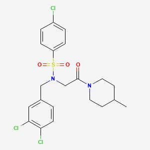 4-chloro-N-(3,4-dichlorobenzyl)-N-[2-(4-methyl-1-piperidinyl)-2-oxoethyl]benzenesulfonamide