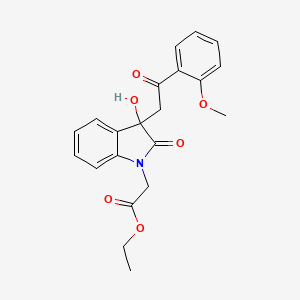 ethyl {3-hydroxy-3-[2-(2-methoxyphenyl)-2-oxoethyl]-2-oxo-2,3-dihydro-1H-indol-1-yl}acetate