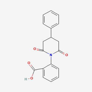 molecular formula C18H15NO4 B4010731 2-(2,6-dioxo-4-phenyl-1-piperidinyl)benzoic acid 