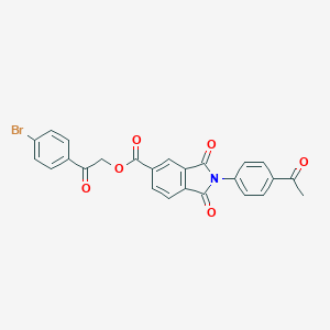 2-(4-Bromophenyl)-2-oxoethyl 2-(4-acetylphenyl)-1,3-dioxo-5-isoindolinecarboxylate