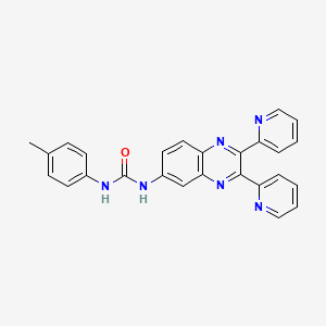 molecular formula C26H20N6O B4010764 N-(2,3-di-2-pyridinyl-6-quinoxalinyl)-N'-(4-methylphenyl)urea 