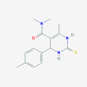 molecular formula C15H19N3OS B4010788 N,N,6-trimethyl-4-(4-methylphenyl)-2-thioxo-1,2,3,4-tetrahydro-5-pyrimidinecarboxamide 