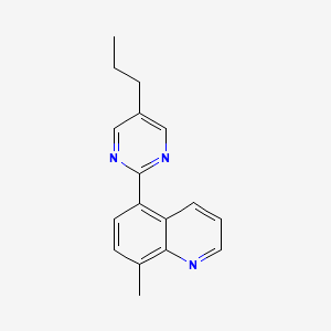 molecular formula C17H17N3 B4010802 8-methyl-5-(5-propylpyrimidin-2-yl)quinoline 