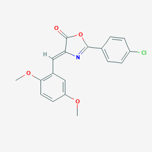 molecular formula C18H14ClNO4 B401081 2-(4-Chloro-phenyl)-4-(2,5-dimethoxy-benzylidene)-4H-oxazol-5-one 