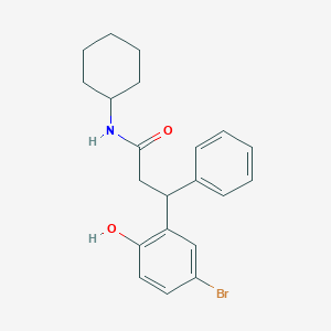 molecular formula C21H24BrNO2 B4010831 3-(5-bromo-2-hydroxyphenyl)-N-cyclohexyl-3-phenylpropanamide 