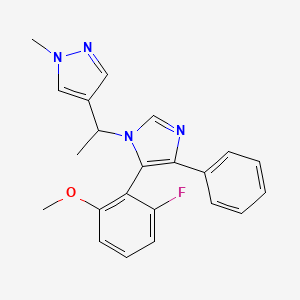 4-{1-[5-(2-fluoro-6-methoxyphenyl)-4-phenyl-1H-imidazol-1-yl]ethyl}-1-methyl-1H-pyrazole