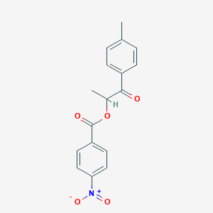 molecular formula C17H15NO5 B4010848 1-methyl-2-(4-methylphenyl)-2-oxoethyl 4-nitrobenzoate 