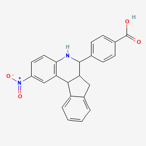 molecular formula C23H18N2O4 B4010869 4-(2-nitro-6,6a,7,11b-tetrahydro-5H-indeno[2,1-c]quinolin-6-yl)benzoic acid 