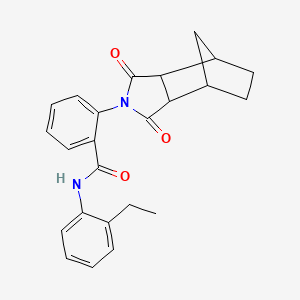 molecular formula C24H24N2O3 B4010876 2-(3,5-dioxo-4-azatricyclo[5.2.1.0~2,6~]dec-4-yl)-N-(2-ethylphenyl)benzamide 