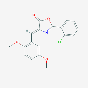 molecular formula C18H14ClNO4 B401088 2-(2-Chloro-phenyl)-4-(2,5-dimethoxy-benzylidene)-4H-oxazol-5-one 