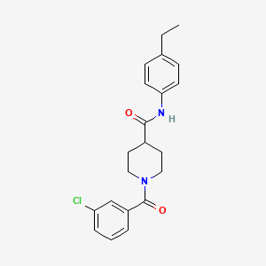 1-(3-chlorobenzoyl)-N-(4-ethylphenyl)-4-piperidinecarboxamide