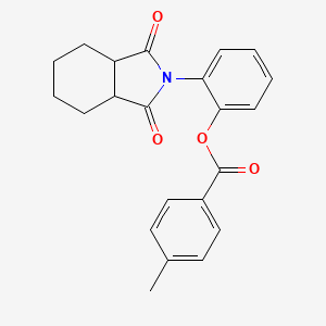 2-(1,3-dioxooctahydro-2H-isoindol-2-yl)phenyl 4-methylbenzoate