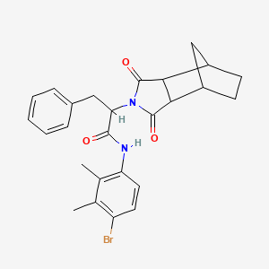 molecular formula C26H27BrN2O3 B4010888 N-(4-bromo-2,3-dimethylphenyl)-2-(3,5-dioxo-4-azatricyclo[5.2.1.0~2,6~]dec-4-yl)-3-phenylpropanamide 