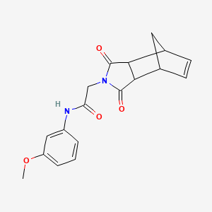 molecular formula C18H18N2O4 B4010895 2-(3,5-dioxo-4-azatricyclo[5.2.1.0~2,6~]dec-8-en-4-yl)-N-(3-methoxyphenyl)acetamide 