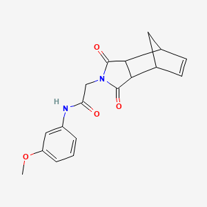 molecular formula C18H18N2O4 B4010895 2-(3,5-二氧代-4-氮杂三环[5.2.1.0~2,6~]癸-8-烯-4-基)-N-(3-甲氧基苯基)乙酰胺 