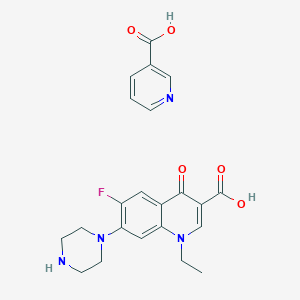 molecular formula C22H23FN4O5 B040109 Norfloxacin nicotinate CAS No. 118803-81-9
