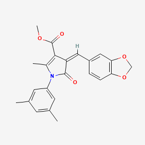 methyl 4-(1,3-benzodioxol-5-ylmethylene)-1-(3,5-dimethylphenyl)-2-methyl-5-oxo-4,5-dihydro-1H-pyrrole-3-carboxylate