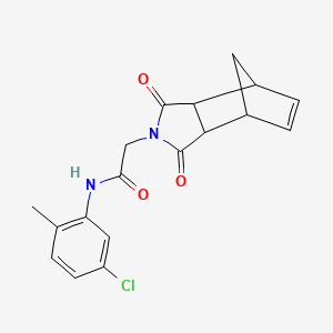 molecular formula C18H17ClN2O3 B4010906 N-(5-chloro-2-methylphenyl)-2-(3,5-dioxo-4-azatricyclo[5.2.1.0~2,6~]dec-8-en-4-yl)acetamide 